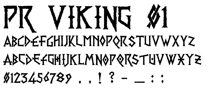 PR Viking 01  font